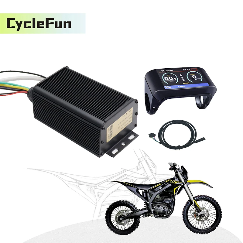 48V 60V 72V Sabvoton SVMC7245-APT Protocol DC 45A Controller With 750C TFT Display For 500W-1500W Electric Scooter Hub Motor