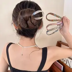 U-shaped Hairpin Acetate Headwear Hair Forks for Women/Girls Hair Accessories