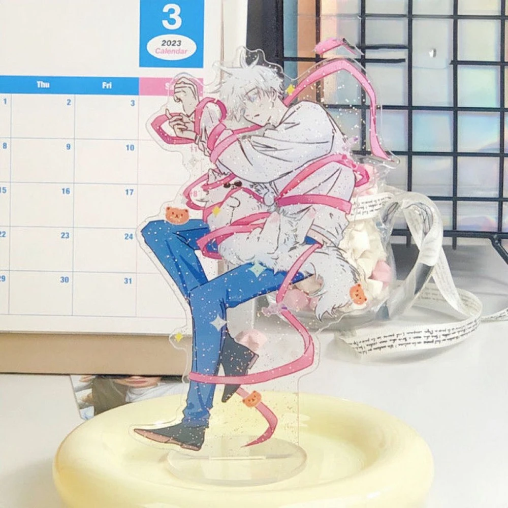 New Satoru Gojo Acrylic Stand Figure Jujutsu Kaisen Anime Peripheral Cute Originality Bedroom Office Desktop Ornament Gift