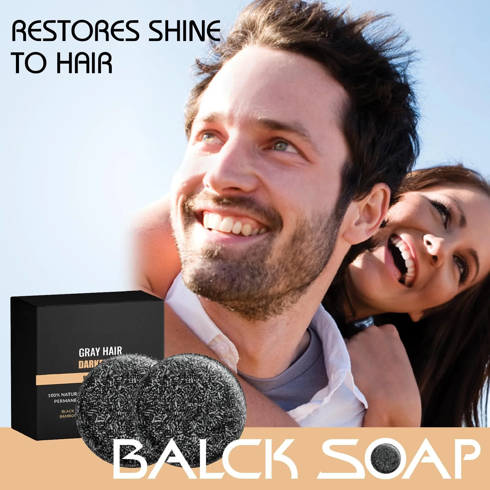 Graues Haar Reverse Seife Mähne grau Reverse Seife Reverse Shampoo Seife Reverse White Haar Seife Shampoo 55g