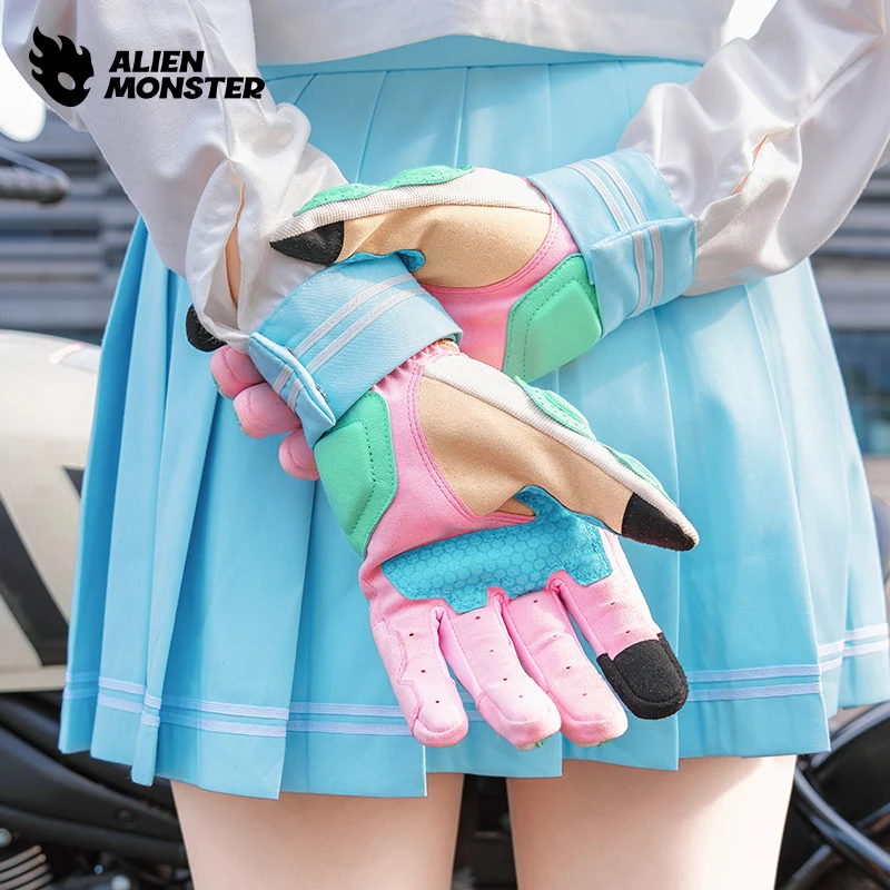 

Мотоциклетные кожаные перчатки, летние сетчатые дышащие мужские и женские противоскользящие перчатки с сенсорным экраном, мотоциклетные велосипедные перчатки с полной защитой пальцев