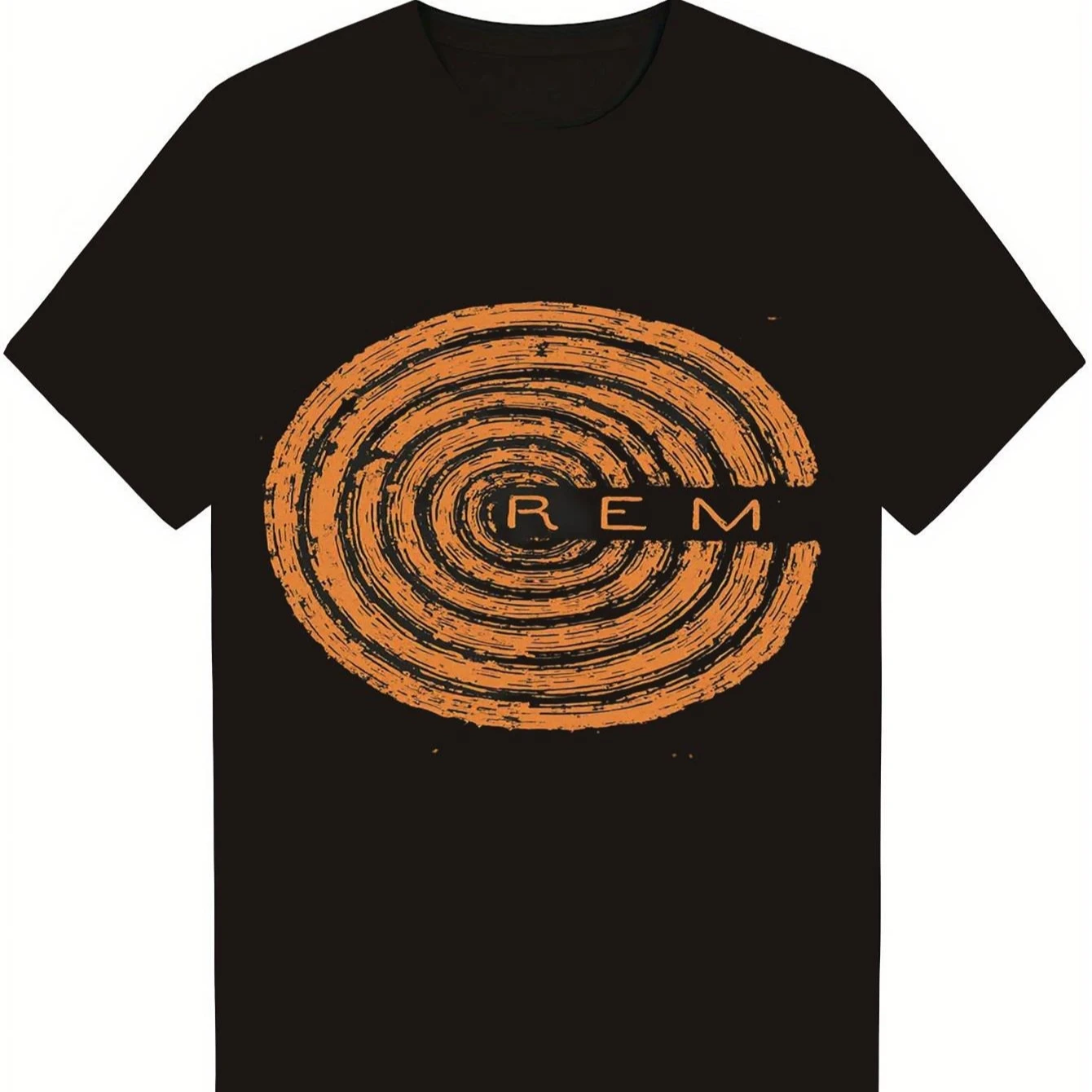 

Rem Circle Logo Graphic Vintage Band Merch T-Shirt 100% Cotton O-Neck Short Sleeve Summer Casual Mens T-shirt Streetwear