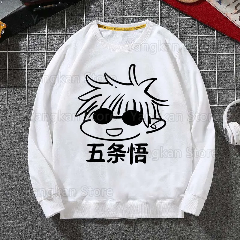 مانغا انمي ياباني جوجو ساتورو موضة جديدة هوديي الشارع الشهير الهيب هوب مقنعين هودي رجالي طباعة هوديس وبلوزات