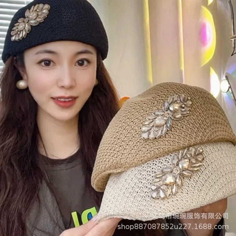 Tide Cool Anti-wear Forward  Children Spring and Summer Thin Sunscreen Cap Women's Versatile Face Small Sun Hat