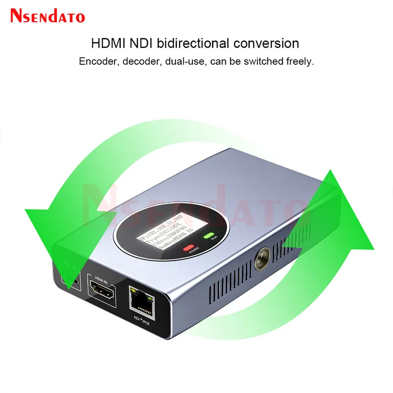 Full HD NDI HDMI SRT RTMP Streaming Encoder Decoder H.265 1080p HDMI to IP Vmix Video Encoder Decoder For Live Streaming PTZ