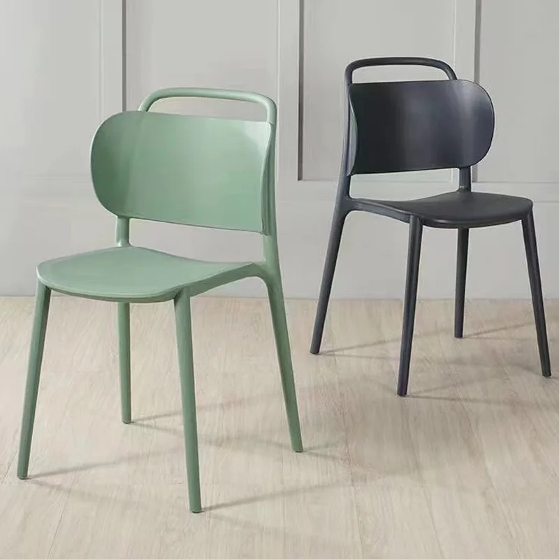 Creatieve eetkamerstoel Internetberoemdheid ins Home Rugleuning Make-up Moderne eenvoudige plastic bureaustoel