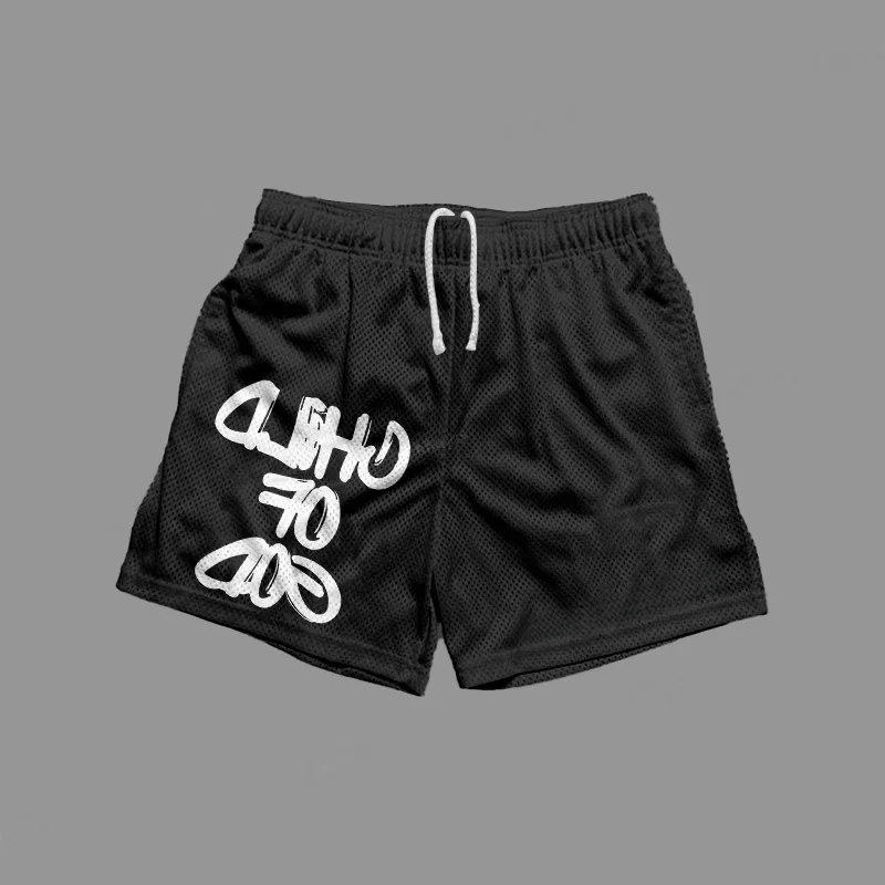 

2026 Summer Sports Training Breathable Fashionable Shorts Men's New Vintage Pattern Casual Street Shorts Quick-Dry Streetwear