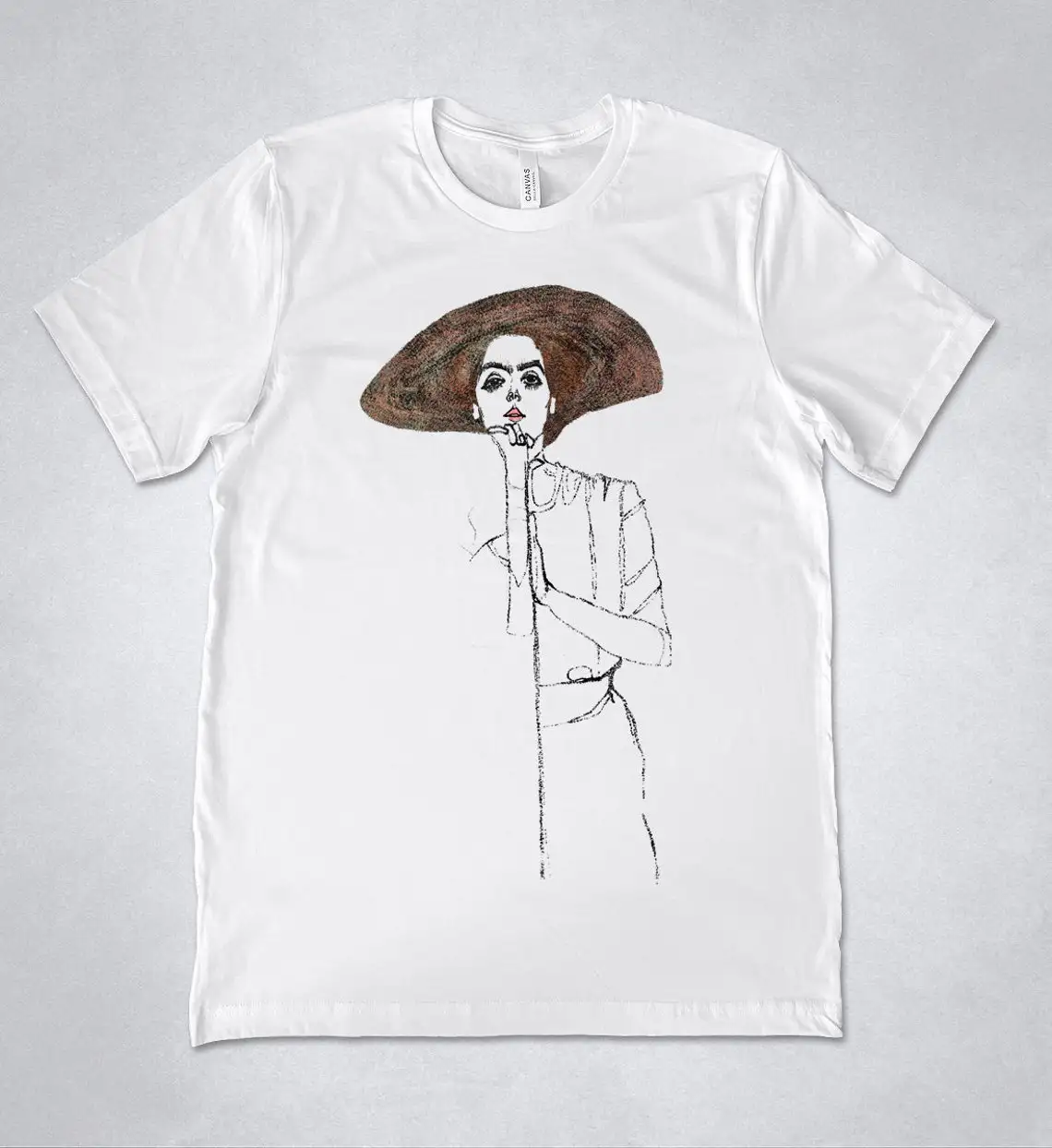 Egon Schiele Portrait Of A Woman T-shirt Portrait Art T-shirt Nouveaux Shirt Expressionism Gift Fashion Tee