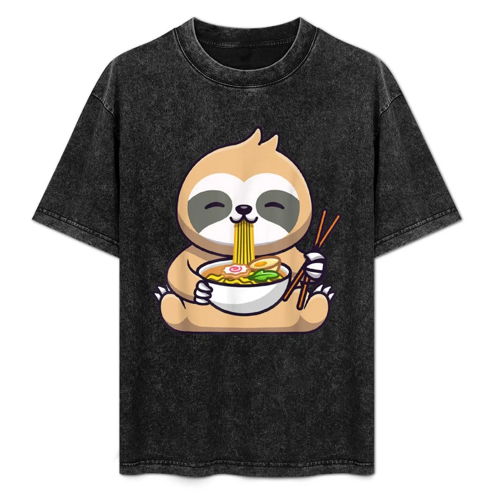 

Kawaii Ramen Cute Anime Sloths Otaku Japanese Noodles T-Shirt Sweat Absorbing Sports Tee Shirt