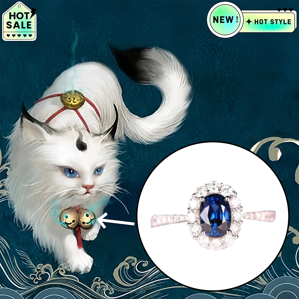 

Cat Accessories 2025 Hot Selling Brand Women's Fashion S925 Silver Ring Luxury Jewelry Suitable for Gift Giving To Friends