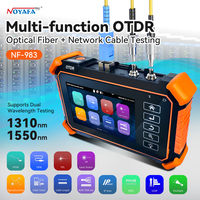 NOYAFA OTDR Tester 24/26dB Fiber Optic Reflectometer 150km Fiber Tester with VFL OLS OPM Event Map Cable Ethernet Tester