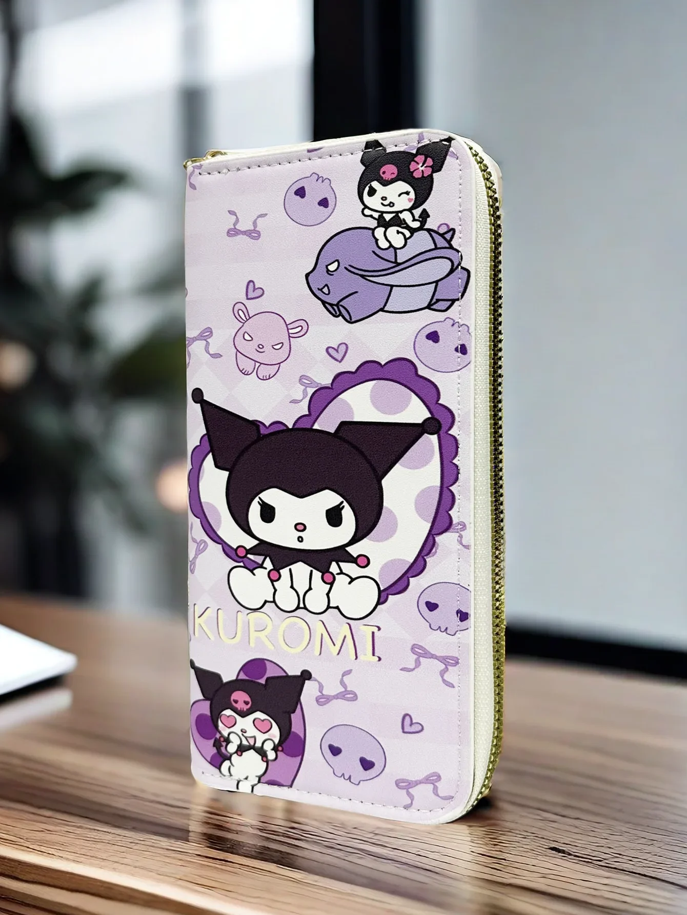 Sanrio Kuromi Long Wallet Female Student Cartoon Fresh New Large Capacity Mobile Phone Wallet Card Bag Clutch Bag Storage Bag