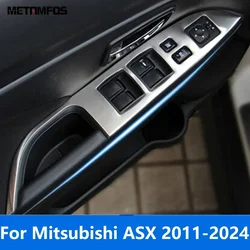 For Mitsubishi ASX 2011-2021 2022 2023 2024 ABS Matte Armrest Decoration Cover Trim Ring Window Lift Switch Frame Accessories