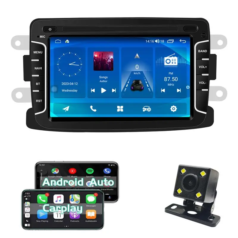 

Android 14 car radio for Renault Dacia Duster Sandero Logan Dokker Capture Lodgy Symbol Android Screen [2+32G] Carplay Android