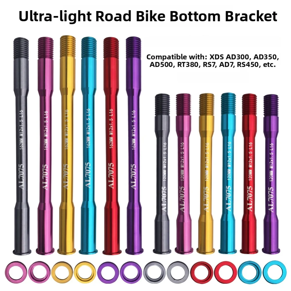 

Road Bike Thru Axle Aluminum Alloy Dual-Head Detachable Thru-Axle For AD350 300 500 RT380 RS360 RS450 Bucket Axles Replace Parts