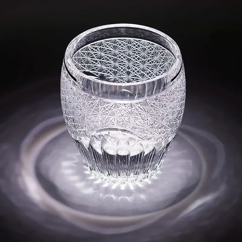 Sunshine Whisky Snifter Glasses Japanese Hand Carved Crystal Wine Tasting Cup Luxury EDO Chivas Brandy Rock Tumbler Dropshipping 6