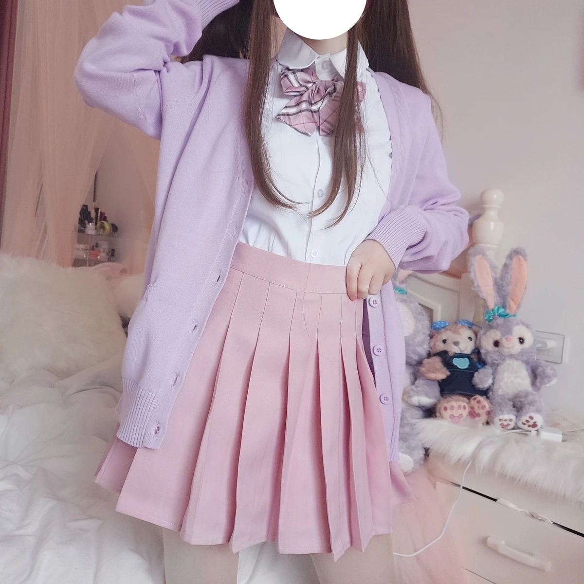 Japanse School Jk Uniform Trui Jas Anime Cosplay Kostuums Vest Bovenkleding Trui Lange Mouwen Breien Jas Voor Meisjes