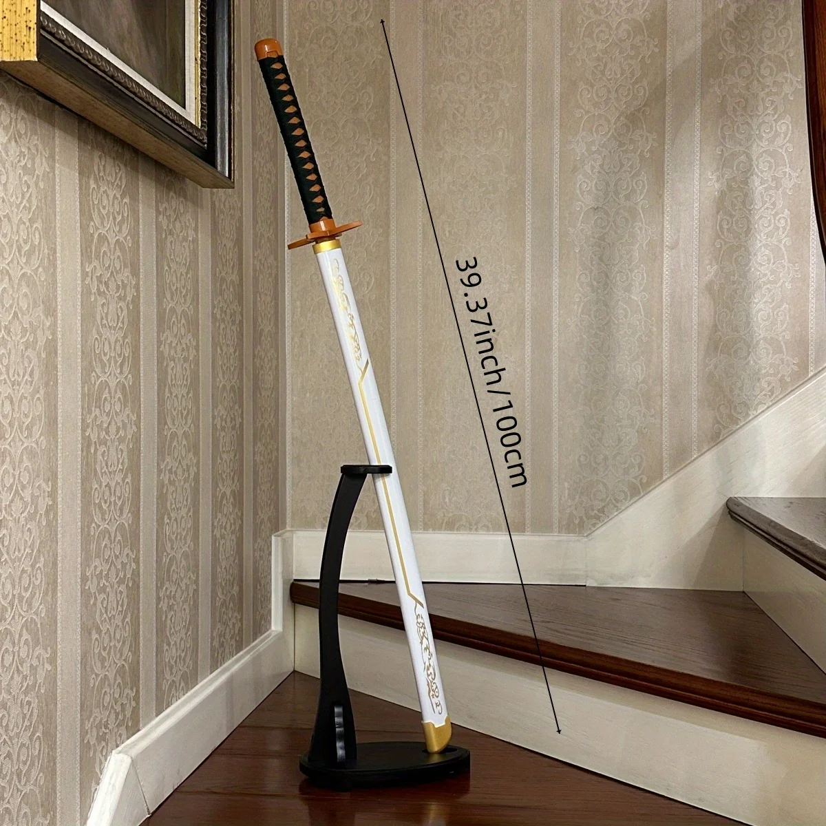 39.3 pollici Demone Slayer Kochou Shinobu Legno Katana Spada Sciabola Ninja Coltello Originale Samurai Sabre Accessori Cosplay Prop Giocattolo