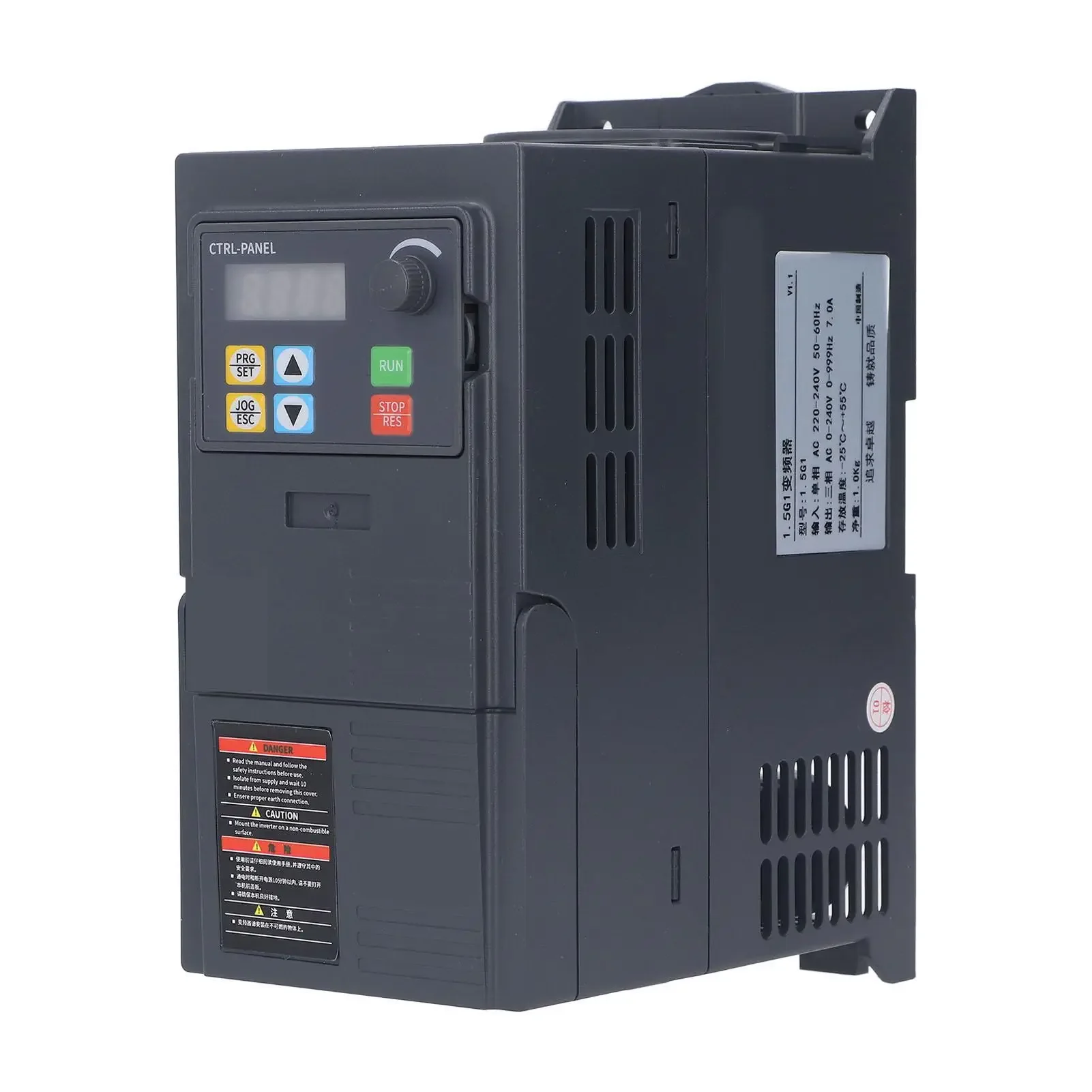 

ZUKED 1.5/2.2KW 3KW 4KW 5.5KW 7.5KW Inverter Motor Speed Controller 220V 380V Economical VFD Variable Frequency Drive Converter