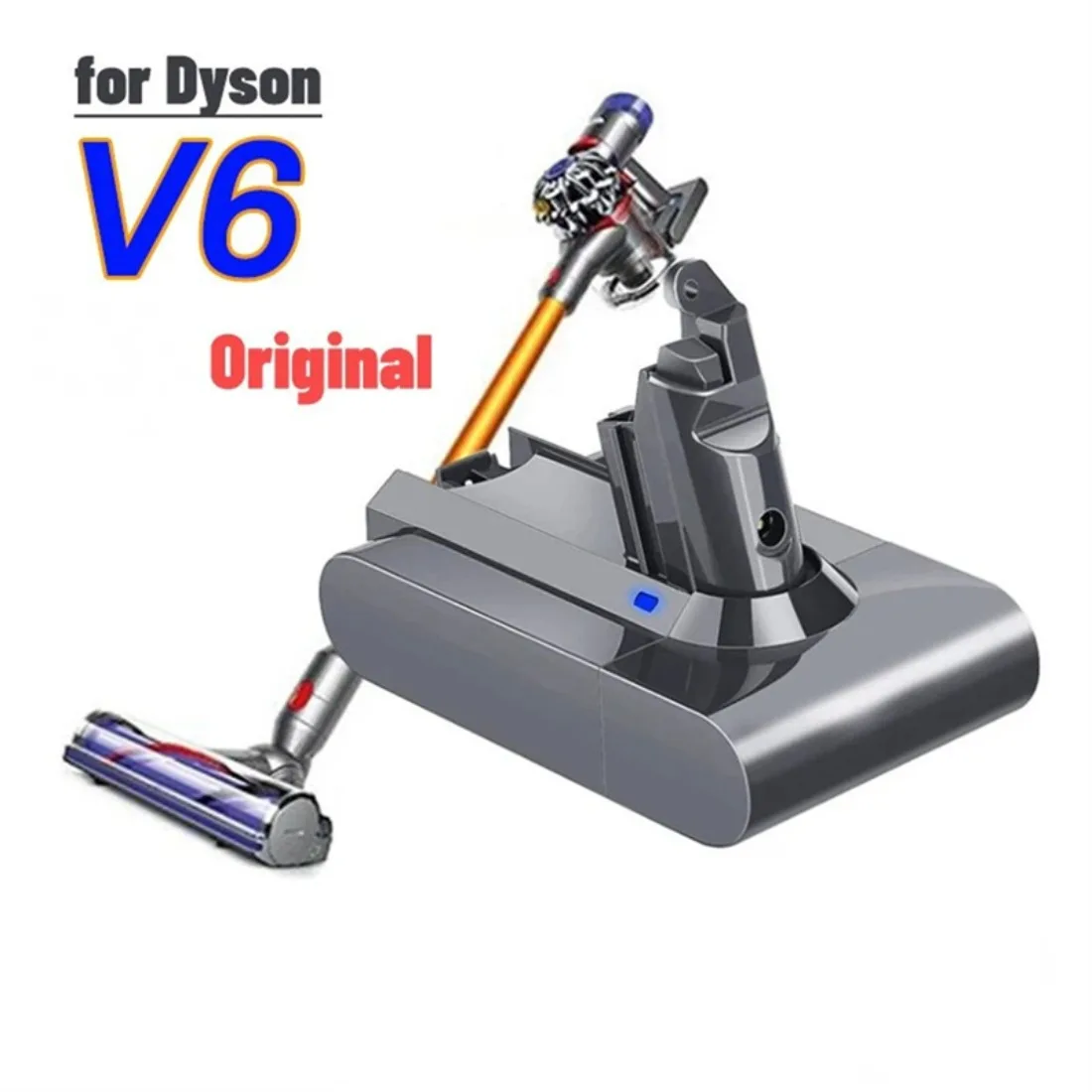 Large capacity Dyson vacuum cleaner robot battery 21.6 V V6 DC62 SV03 SV09 DC58 (4.8 Ah 6.8 Ah 9.8 Ah 12.8 Ah)