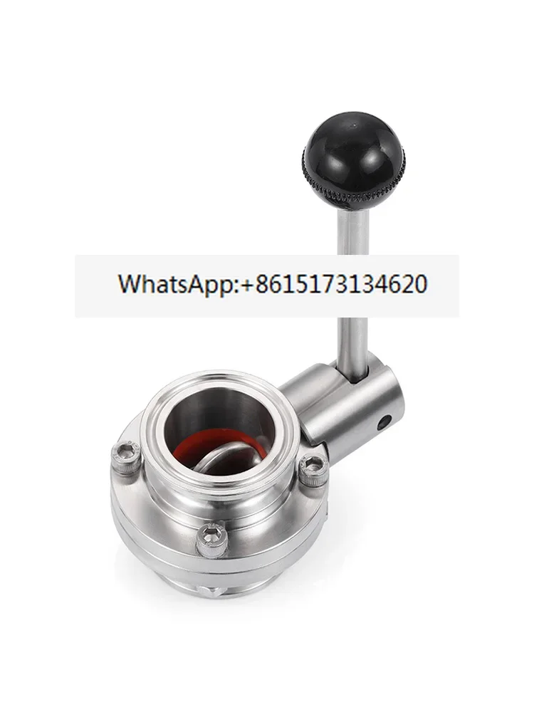 304 stainless steel sanitary grade quick installation butterfly valve quick connection clamp valve chuck joint