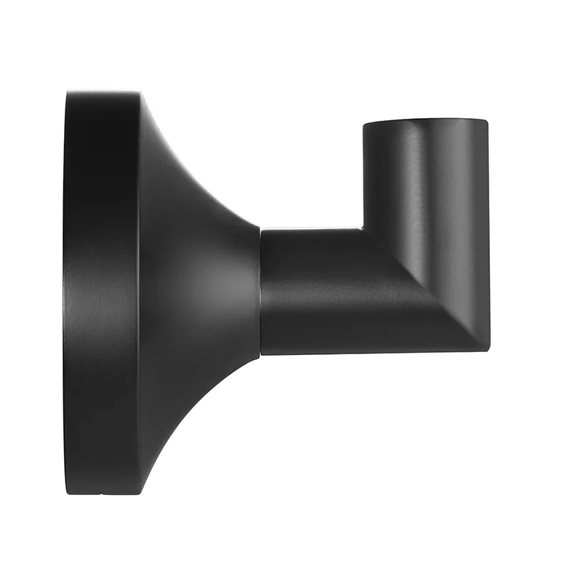 مجموعة إكسسوارات الحمام باللون الأسود من SimpleStyle - حامل ورق المرحاض، خطاف جداري، شماعة من الفولاذ المقاوم للصدأ