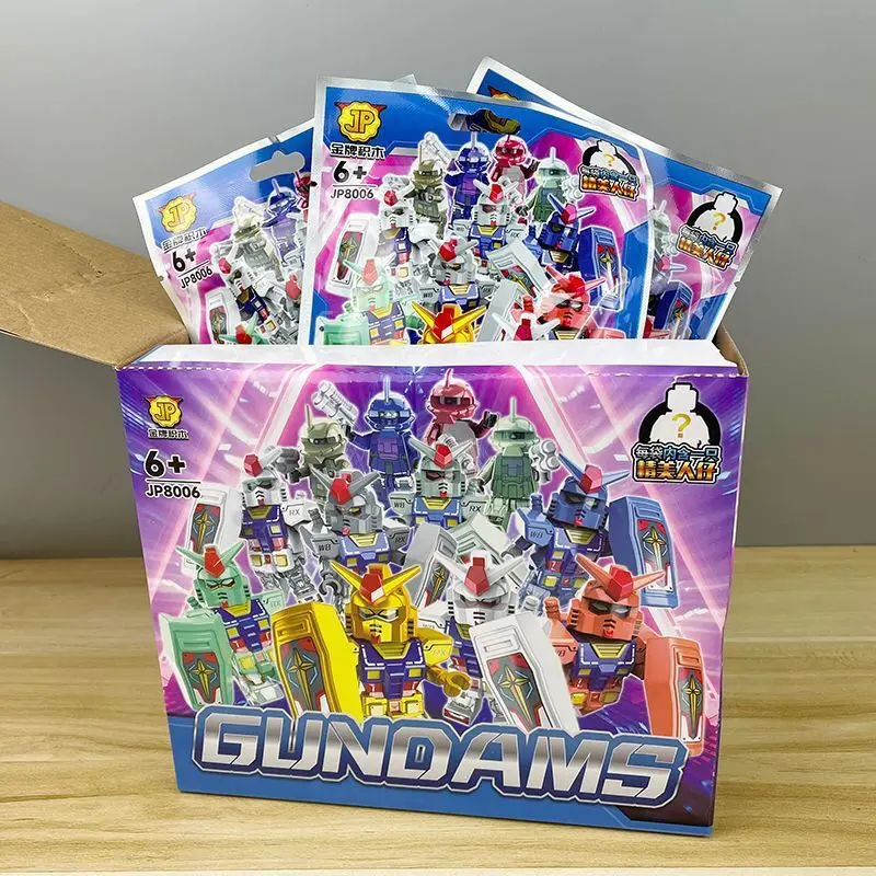 Bandai Gundam anime cartoon building blocks puzzle assembly toys blind bag creative personality model hand-made ornaments gift