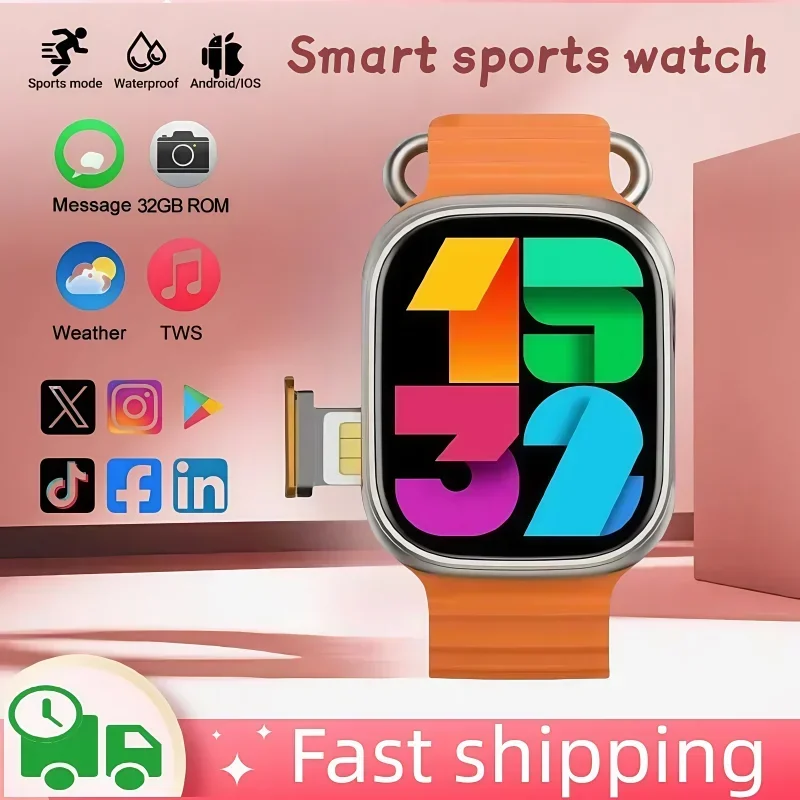 Sistema Android iOS S10 Mapa GPS Google Play Dispositivo de senha Rastreamento do sono Cartão SIM GS29 smartwatch