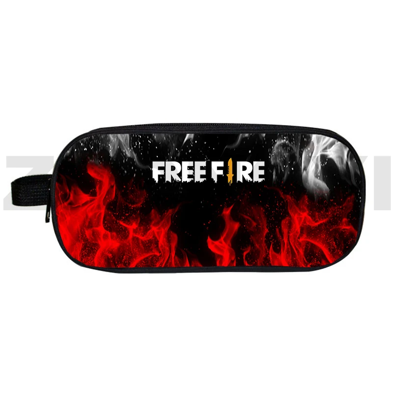 3D Free Fire Garena Pencil Case Kids Anime Makeup Purse Vintage Student Storage Bags Lipstick Bag Game Free Fire Cosmetic Cases