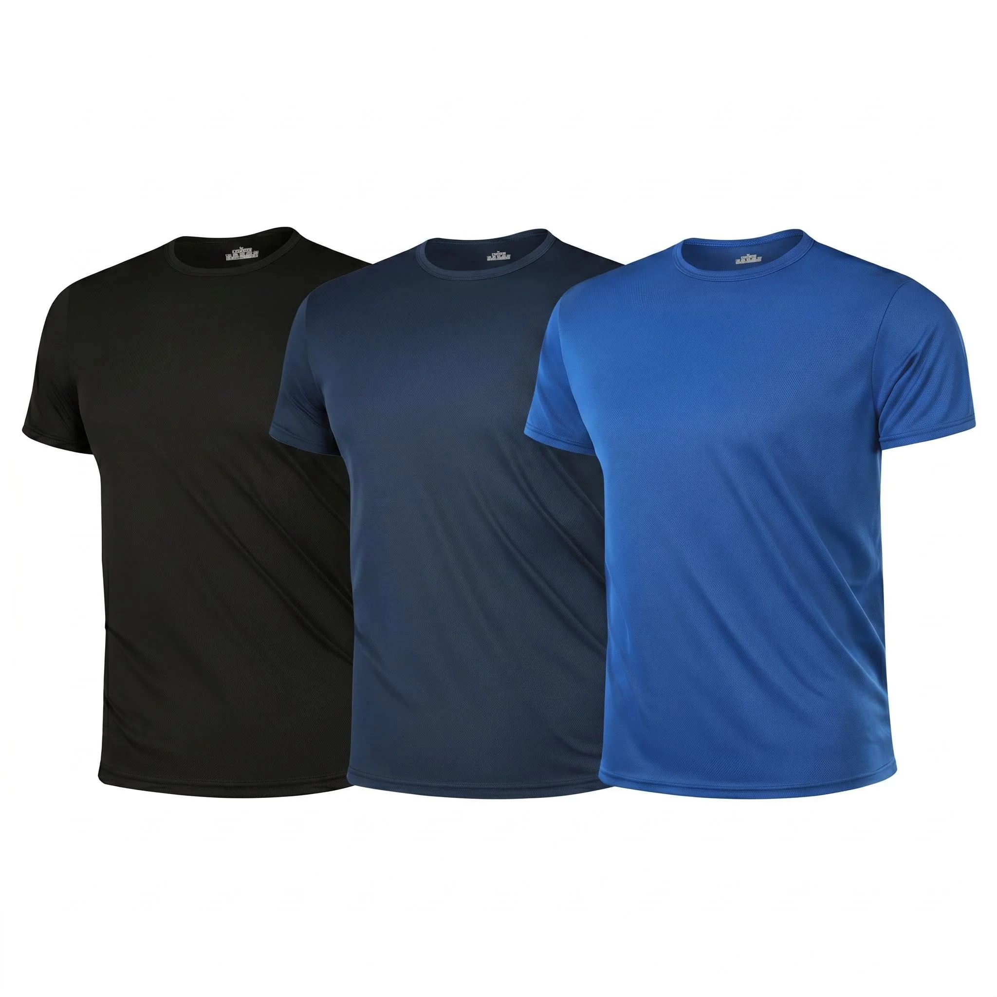 3 Pack Men Mesh Basic T Shirts Lightweight Breathable Quick Dry Short Sleeve Tees Casual Daily Gym Workout Sport Tops