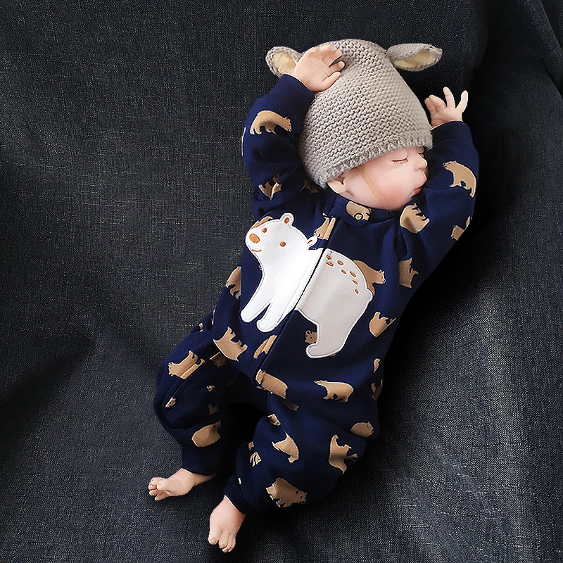 2024 New Toddler Kids Pajamas 9-24M Warm Fleece Romper Coverall Bodysuit Underwear Boys Rompers Baby Clothing