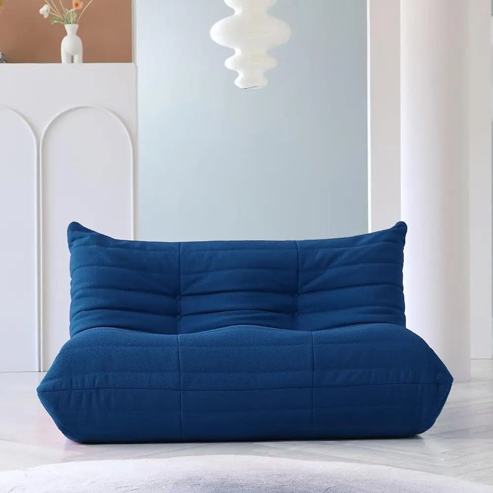 

Lazy Floor Sofa, Fireside Chair,Teddy Velvet Sofa Bean Bag Couch, Lounge Accent Chair For Living Room Corner Bedroom Salon