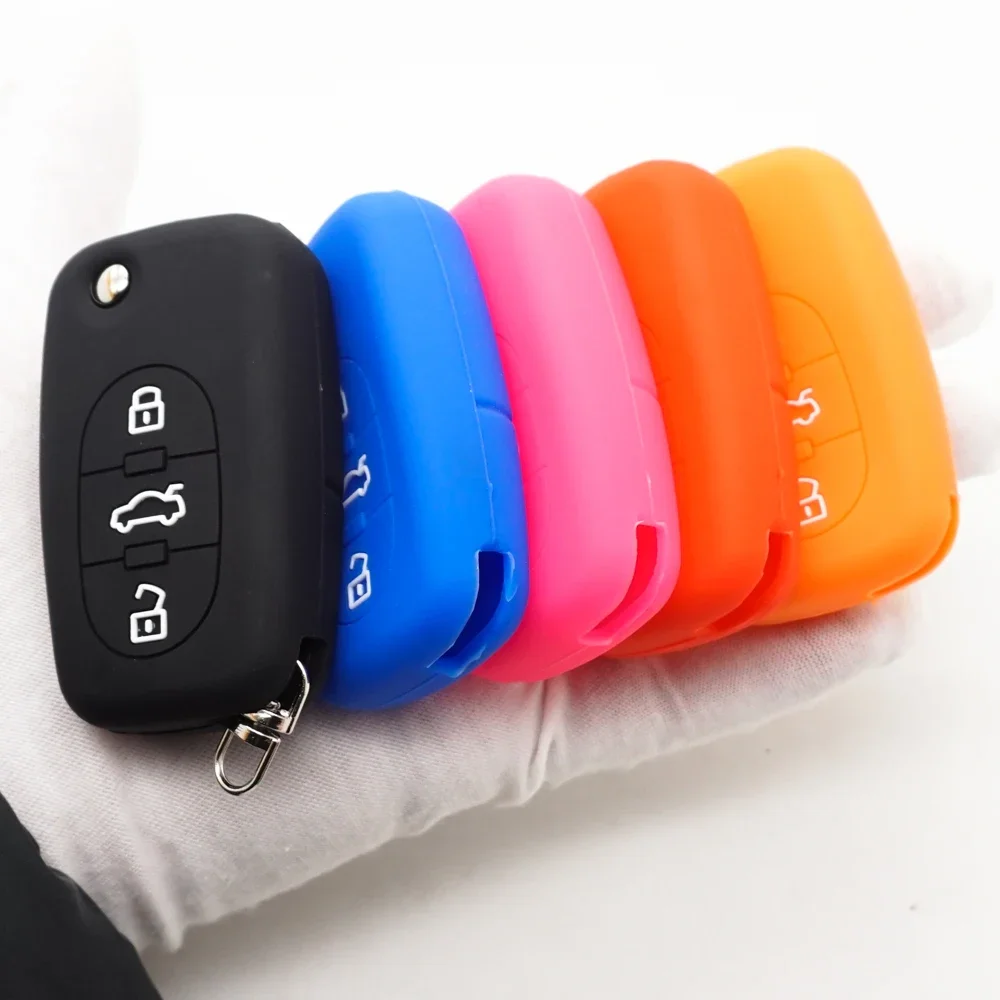 Cocolockey Key Case for Audi A1 A4 B6 A6 C5 Tt 8N Silicone Car Key Cover 3 Buttons Key Bag Holder Protection Car Accessories