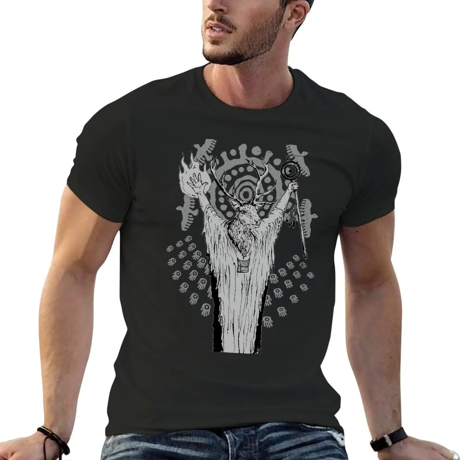 Deer Shaman T-Shirt kawaii clothes sweat cheap stuff mens big and tall t shirts