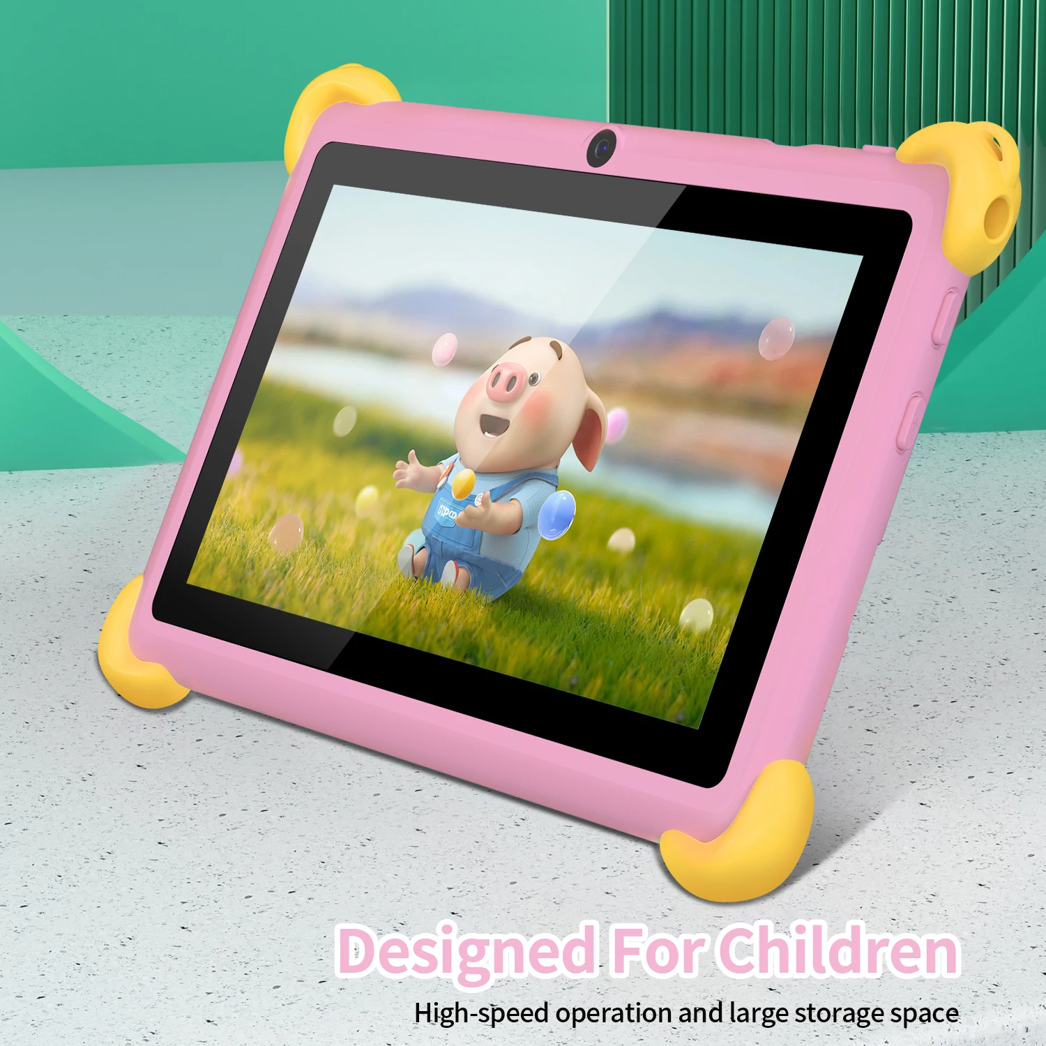 5G Wi-Fi 7 Inch Kid Tablet 4GB RAM 64GB ROM 4000MAH Battery Dual Camera Children's Android 12 Gift Kids