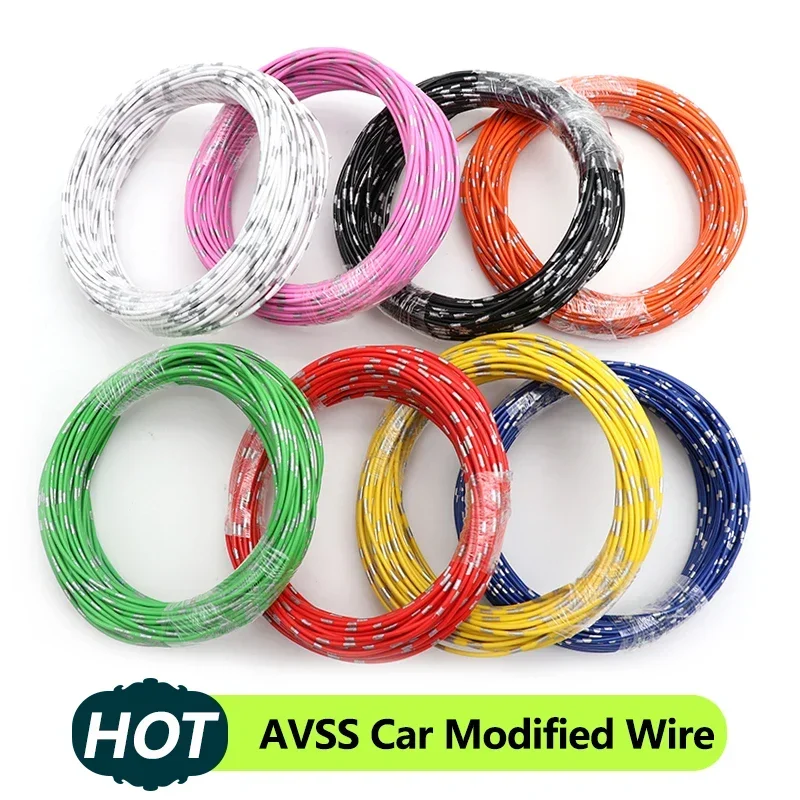 

AVSS Car Modified Wire 0.3 0.5 0.85 1.25 2.0 2.5mm² Speaker Audio Cable OFC Oxygen-free Pure Copper Twisted Pair Power Cord Line