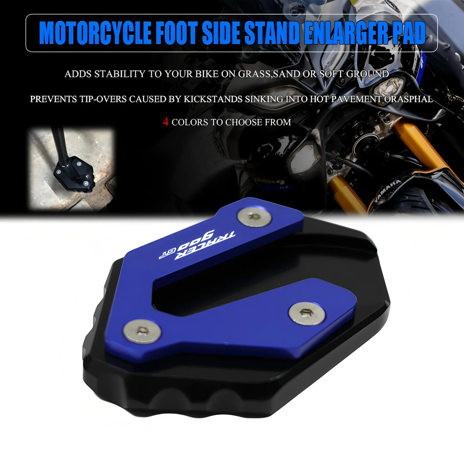 For TRACER 900GT TRACER 900 GT 2017 2018 2019 2020 Accessories Side Stand Extender Pad Expanding Stand Extender