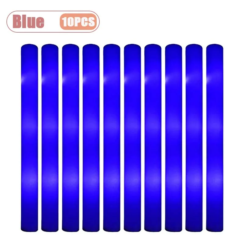 10 STKS Spons Glow Stick Light Up Neon Fluorescerende LED Knipperende Bar voor Evenementondersteuning en Cheer Night Party Light Stick