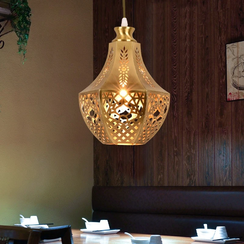 ضوء قلادة نحاسي صناعي - تصميم قطع بسيط لمشروع الطعام/البار/الفندق #1