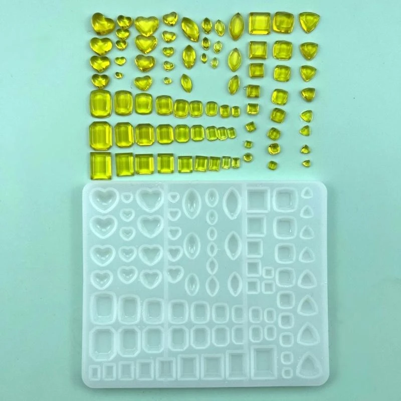 

91AC Square Epoxy Resin Moulds Crystal Diamond Jewelry Casting Mould DIY Art