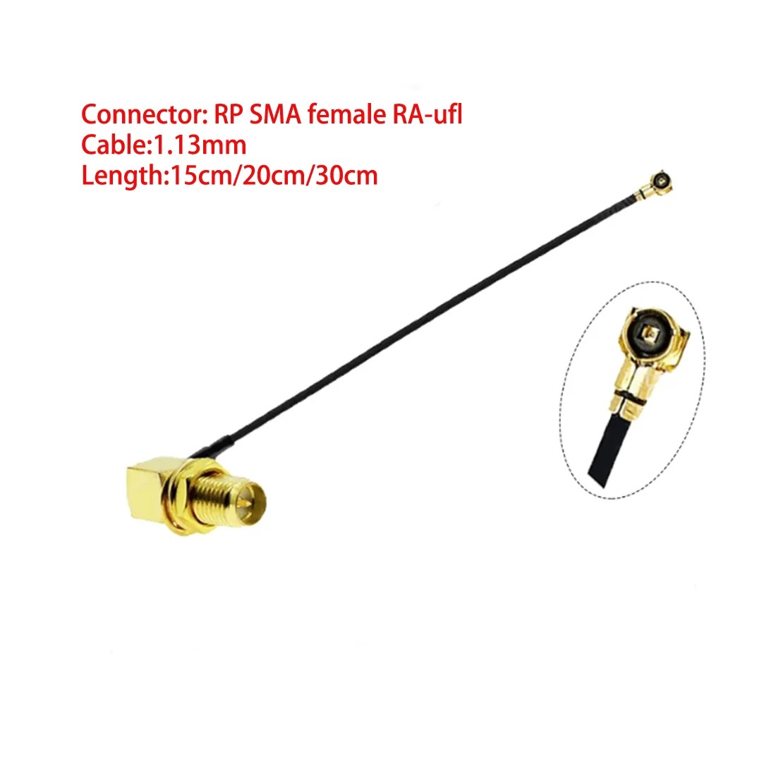 1PC SMA Male/Female/RP Right Angle to U.FL MHF4 Cable 1.13mm 0.81mm 15cm for Wifi Router NEW Wholesale