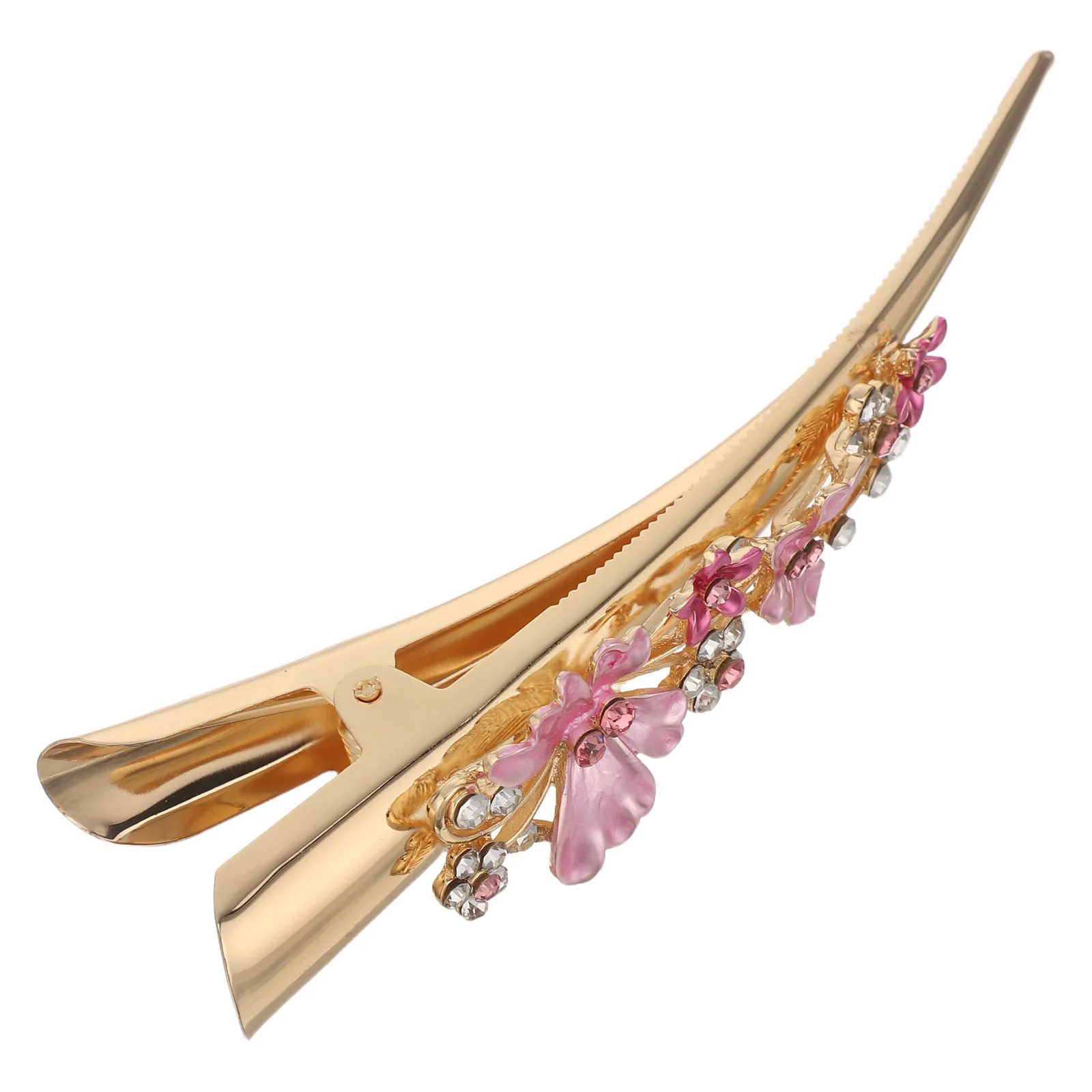 مشبك معدني على شكل زهرة، مشبك شعر كبير من سبيكة منقار البط، تصميم عصري عتيق للنساء، إكسسوار للشعر لمهرجان السفر للحفلات