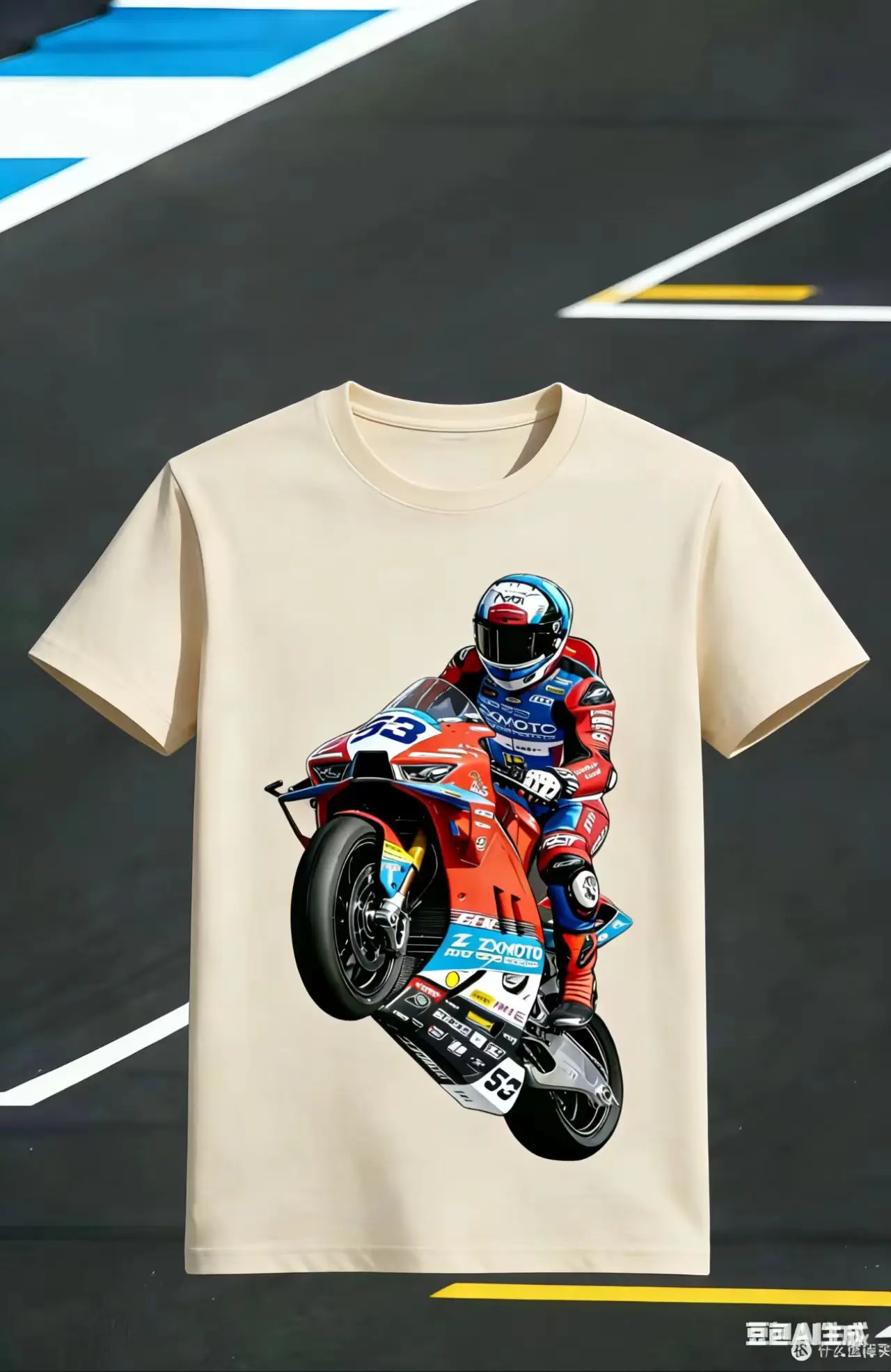 2026 new Men's MotoGP Racing Wheelie Graphic T-Shirt Motorcycle Biker Streetwear Tee