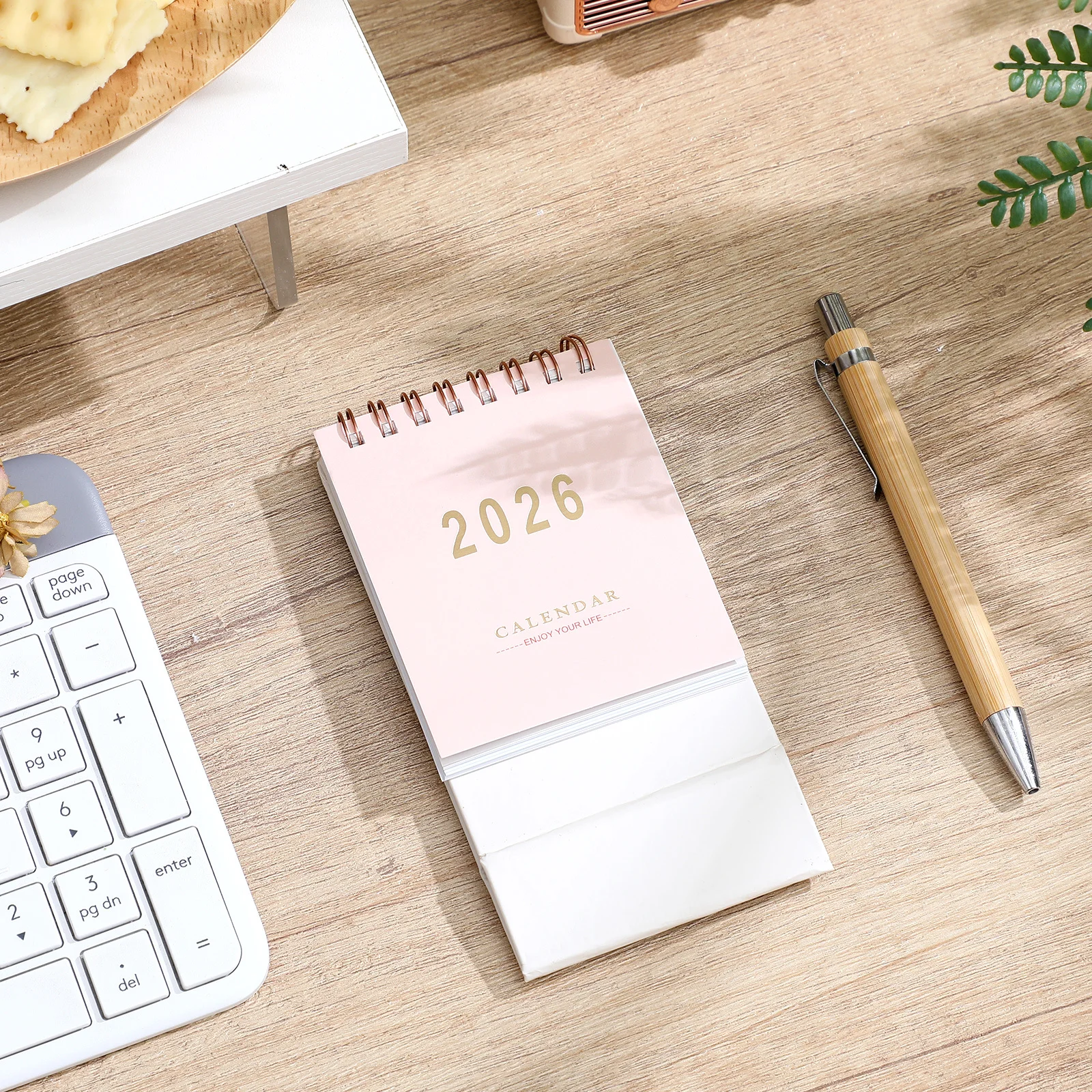 2026 Mini Desk Calendar Portable Standing Flip Monthly Planner Stylish Tabletop Home Office Mini Desk Calendar
