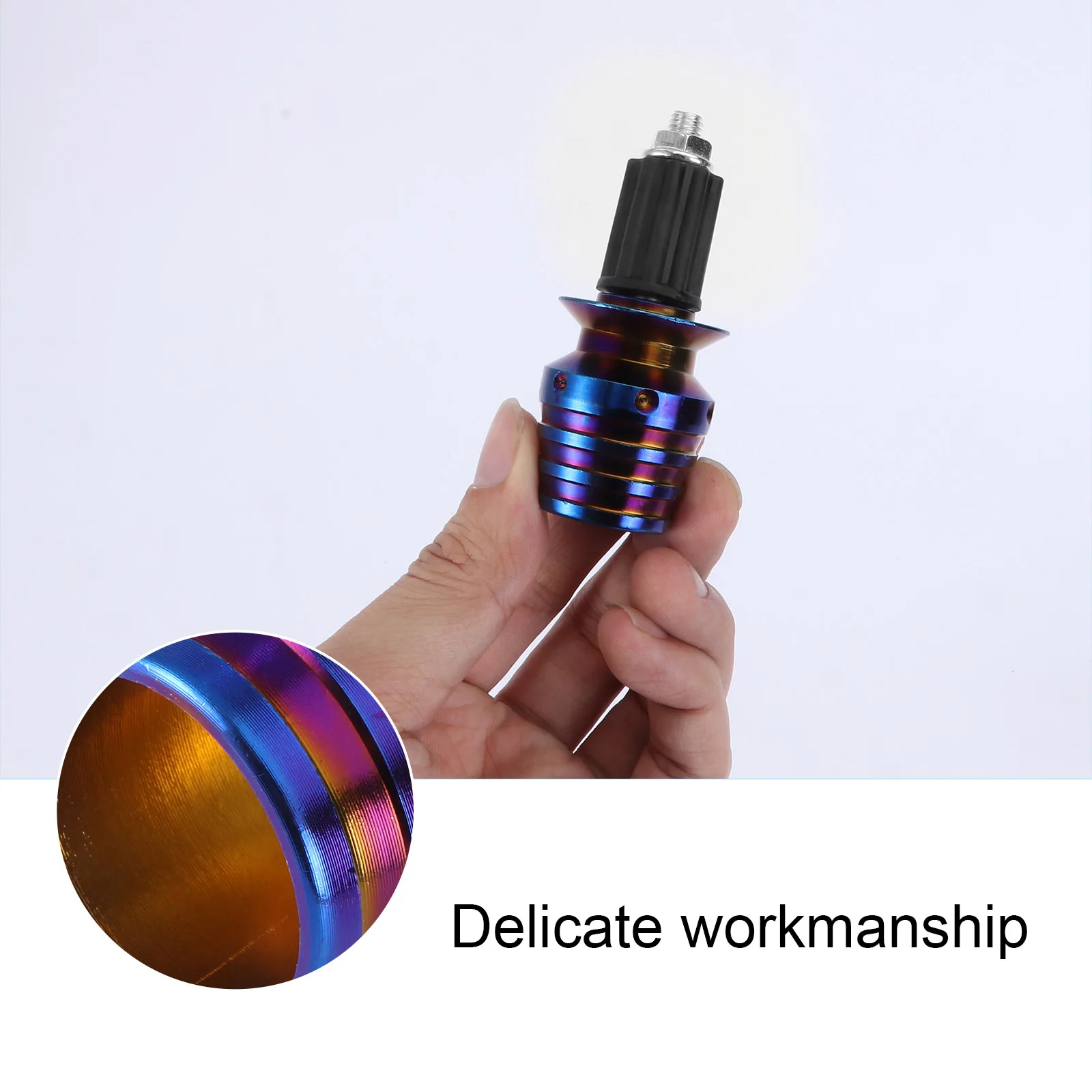 

2 Pcs High quality Aluminum Alloy Motorcycle Handlebar Plugs Gear Balanced Caps for 16 18mm Universal Fit Handlebars Anti