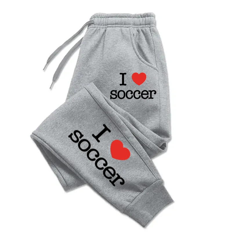 

I Love Soccer Printing Joggers Unisex Fashion Joggers Pocket Joggers Sport Fashion Joggers