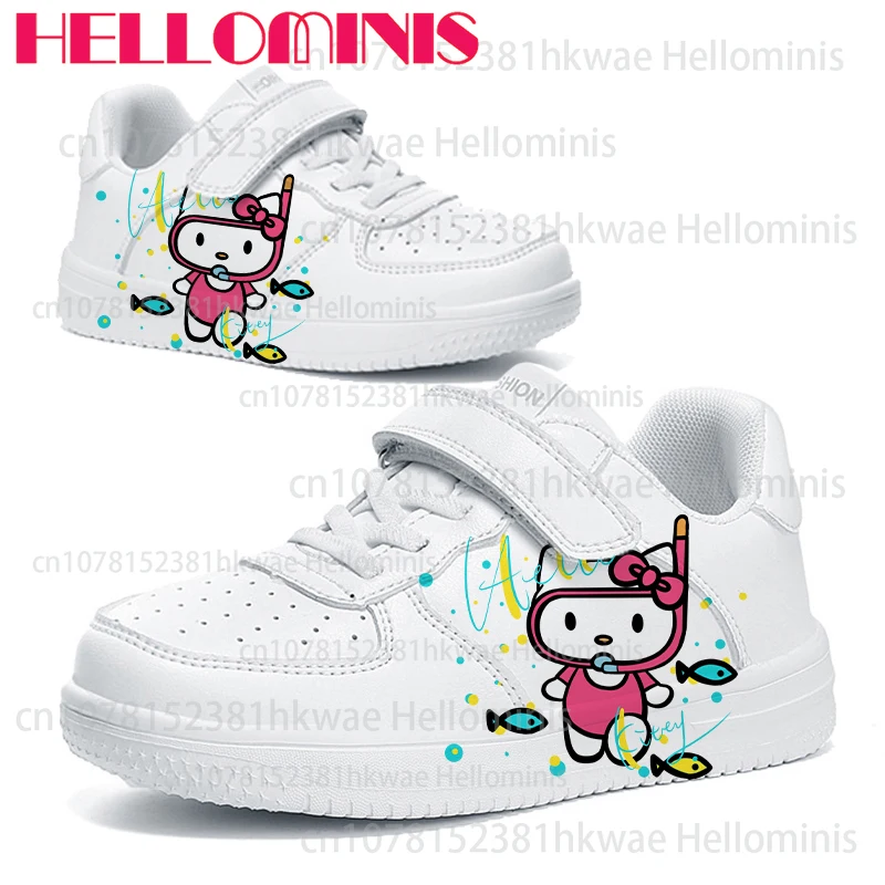 أحذية أطفال بنمط طباعة هالو كيتي اللطيفة للأولاد والبنات نعل سميك متين وقابل للتنفس هدية عيد ميلاد #1
