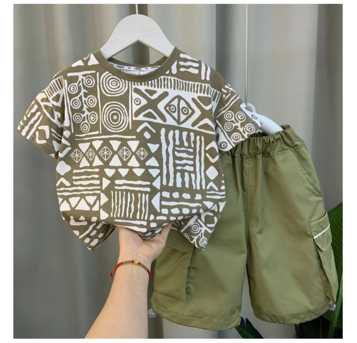 

Kids Boys' Clothing Set 2023 New Summer Fashionable Children's Baby Cotton Short Sleeve T-shirt Shorts Two Piece Set