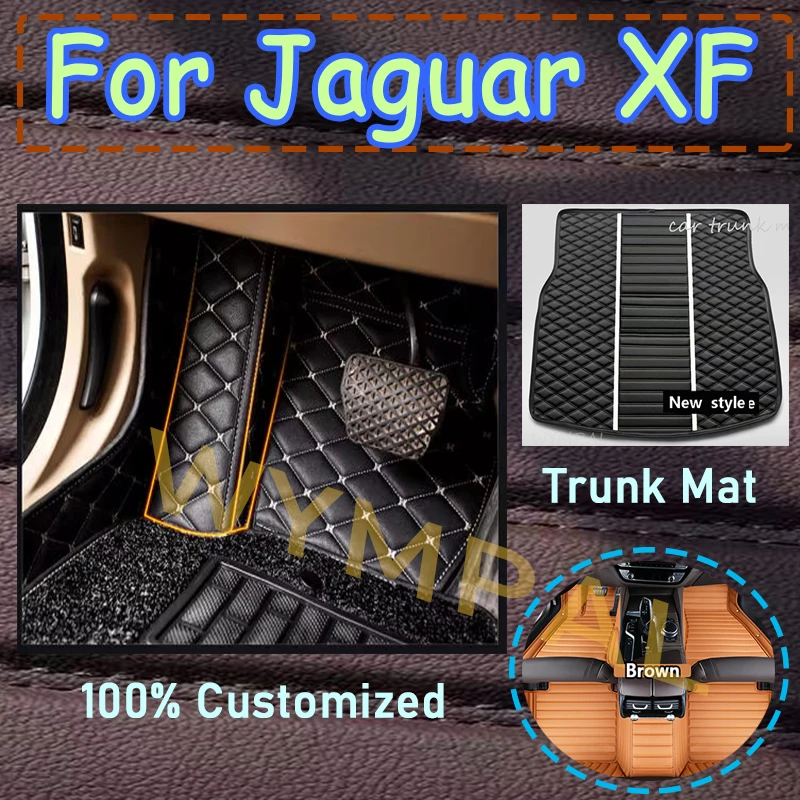 

Luxury Custom Car floor mats for Jaguar XF Sedan 2016 2017 2018 auto foot Pads automobile carpet cover accessories