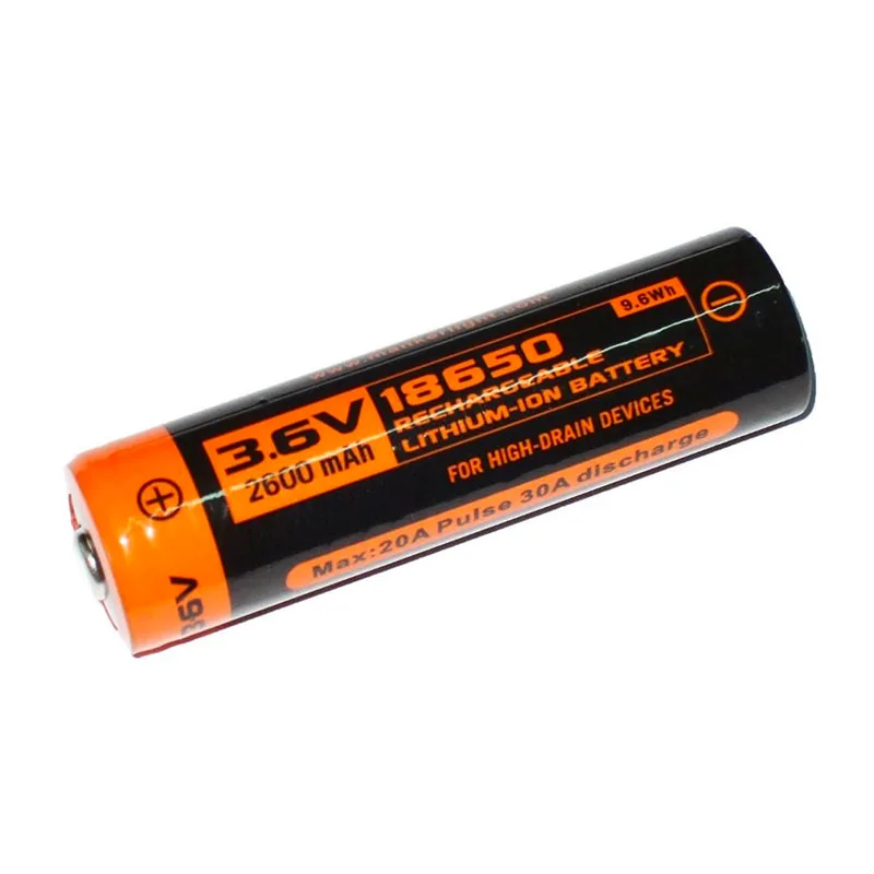 Manker 18650 Battery for Flashlight, Available in 2600mAh / 3100mAh